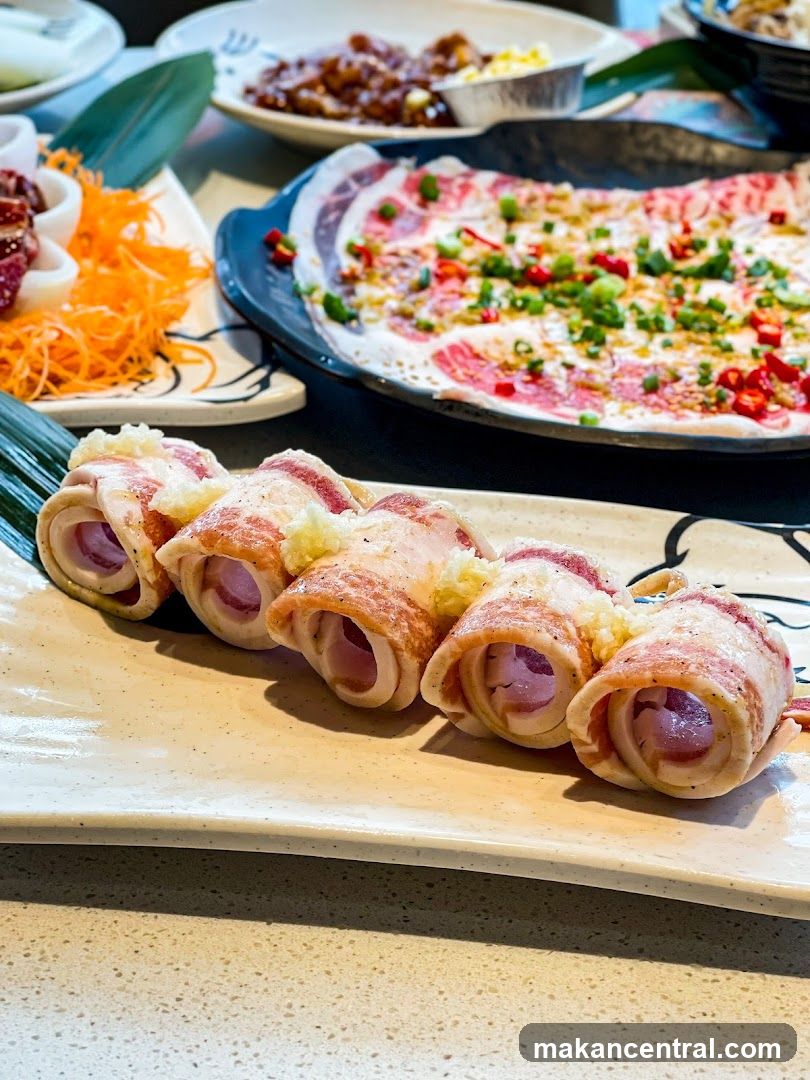 Bacon-Wrapped Meat Skewers