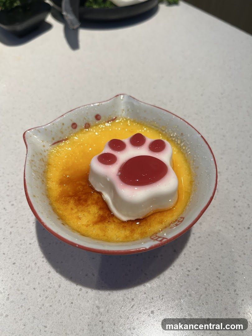 Dessert with Paw Print Topping