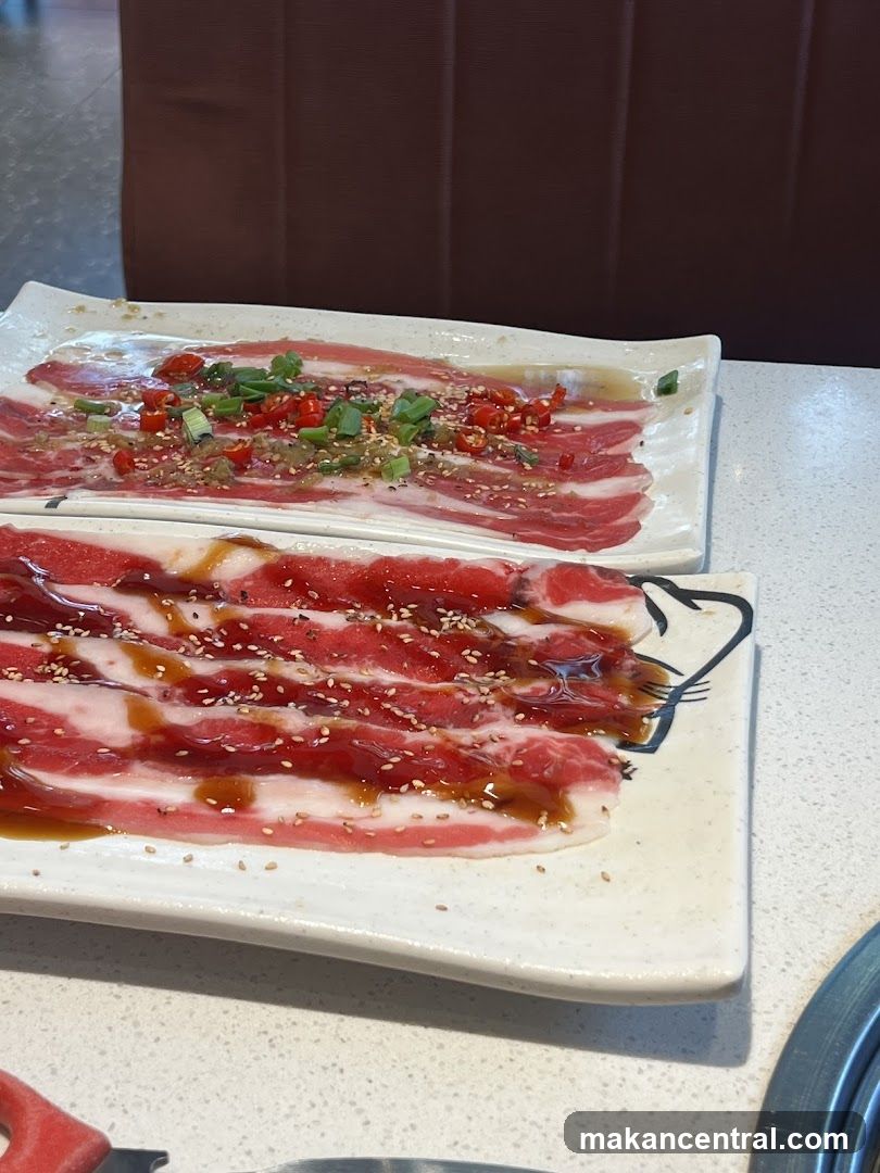Thinly Sliced Raw Meat with Toppings