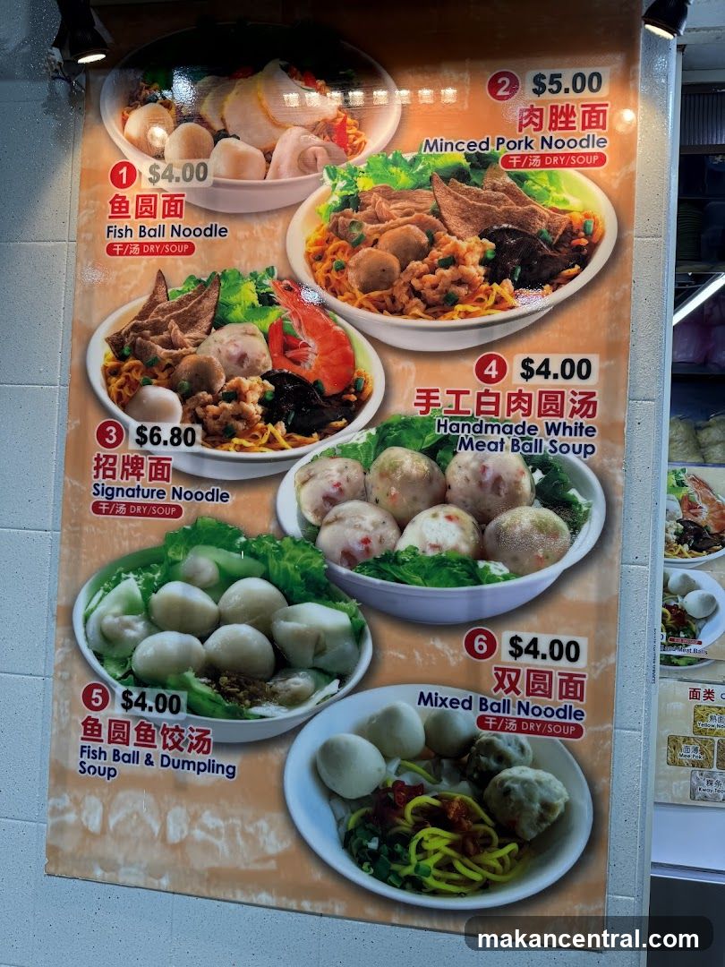 Noodle Menu