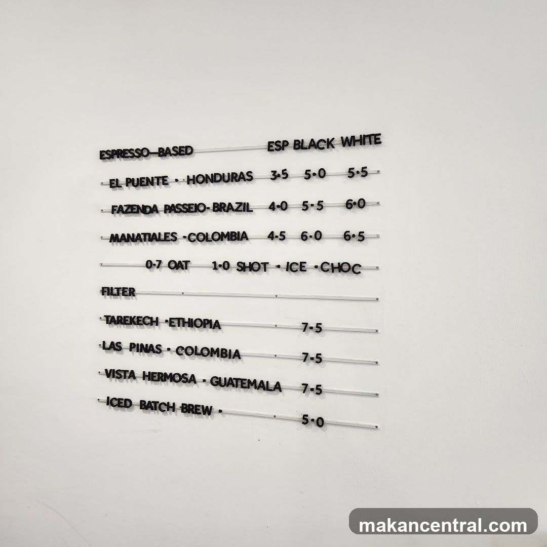 Coffee Menu