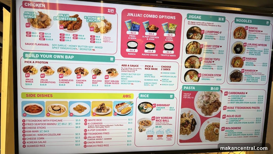 Jinjja Menu