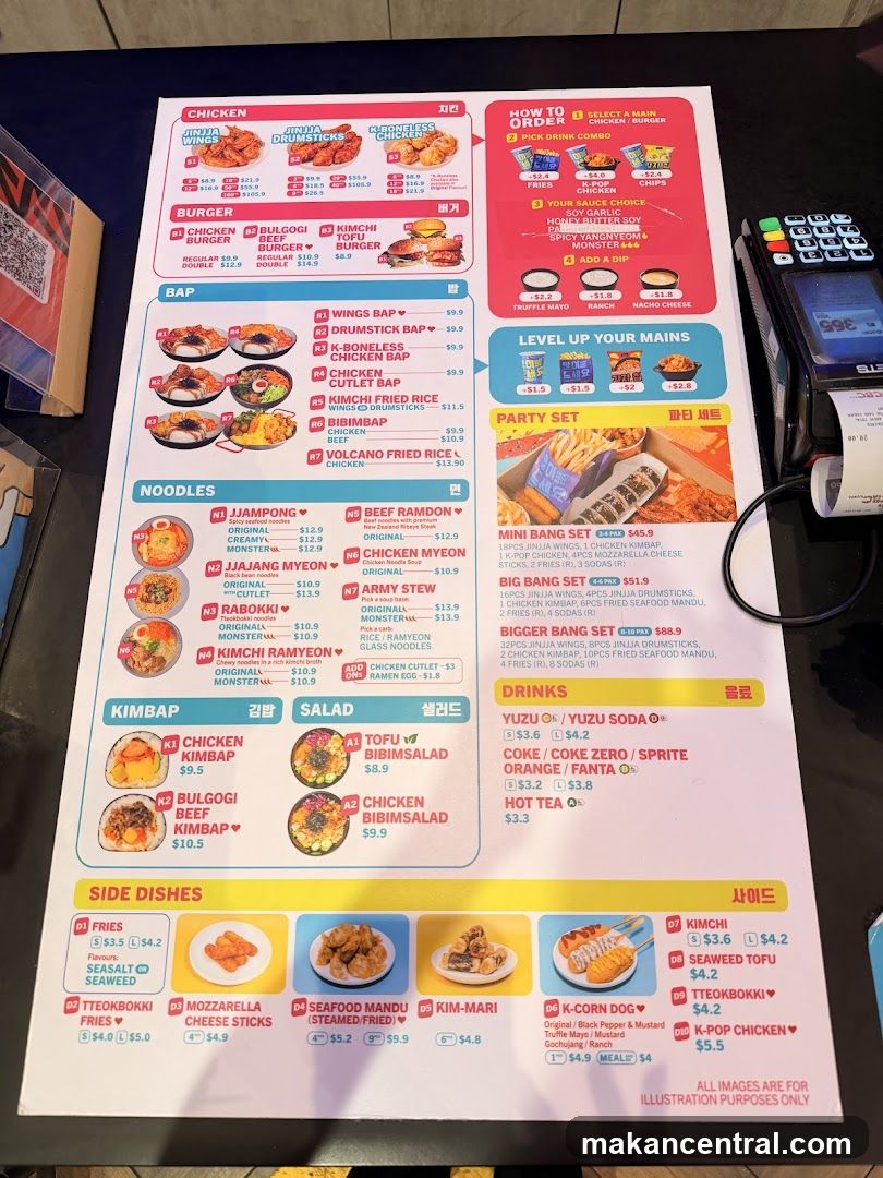 Korean Food Menu