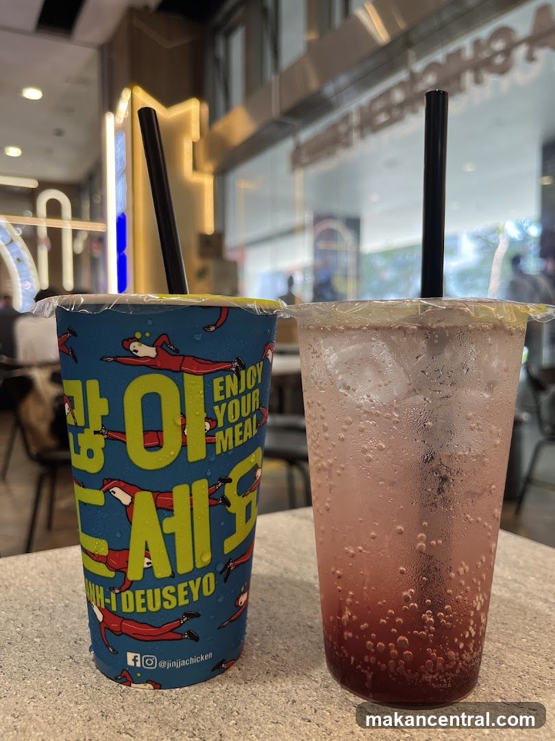 Two drinks on a table