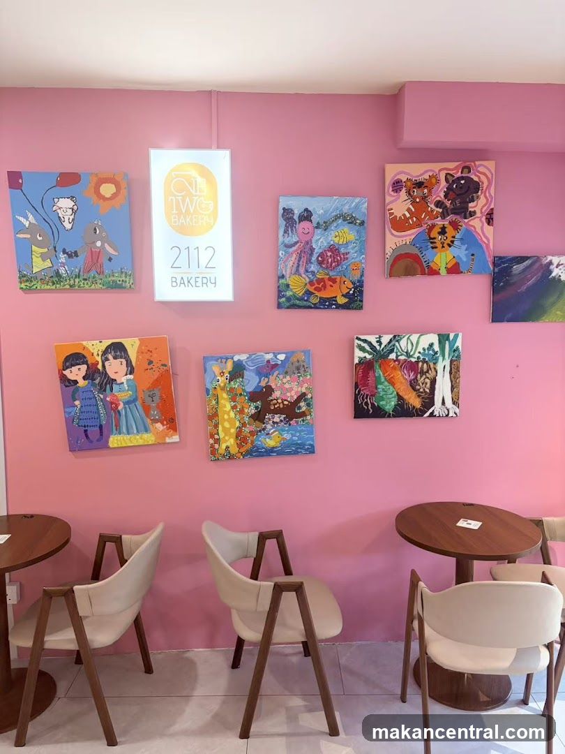 Bakery Interior with Artwork