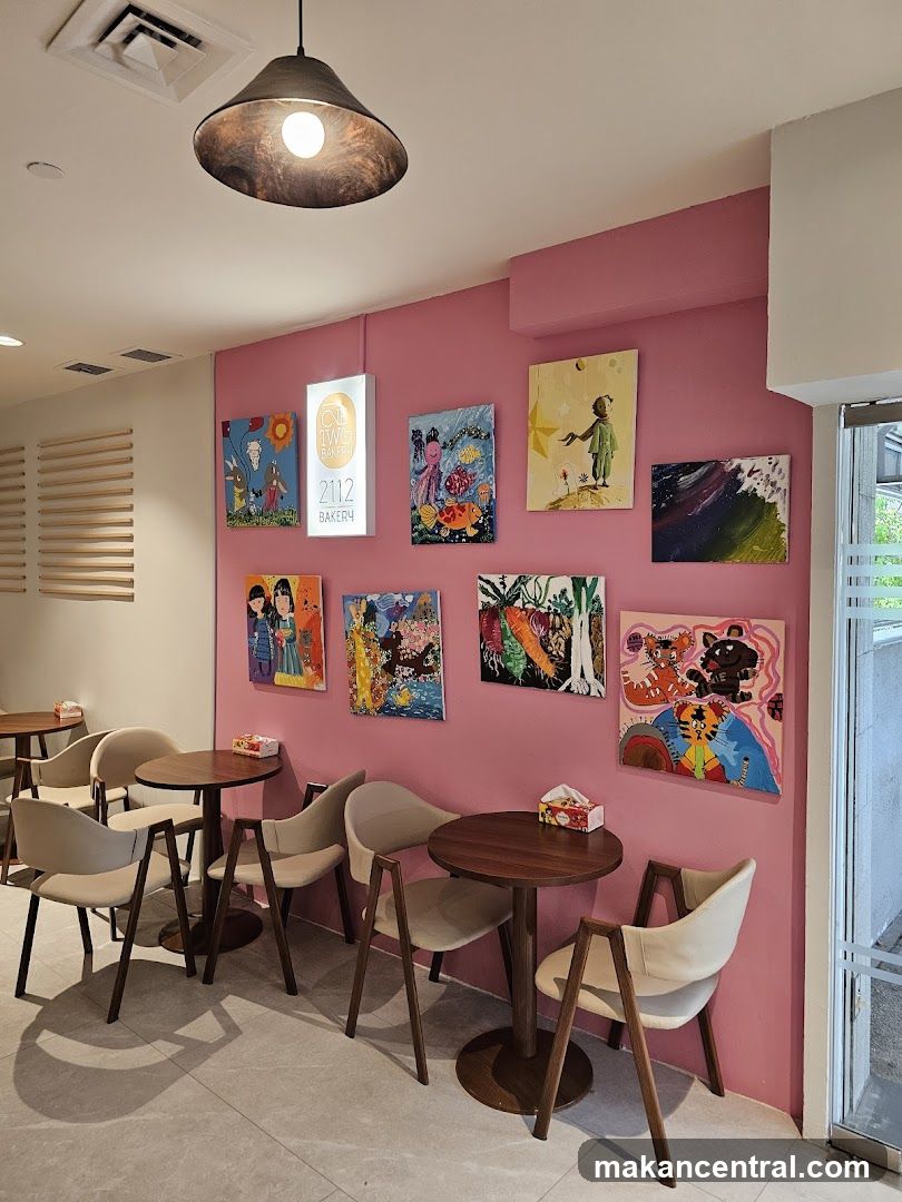 Bakery Interior with Art and Seating