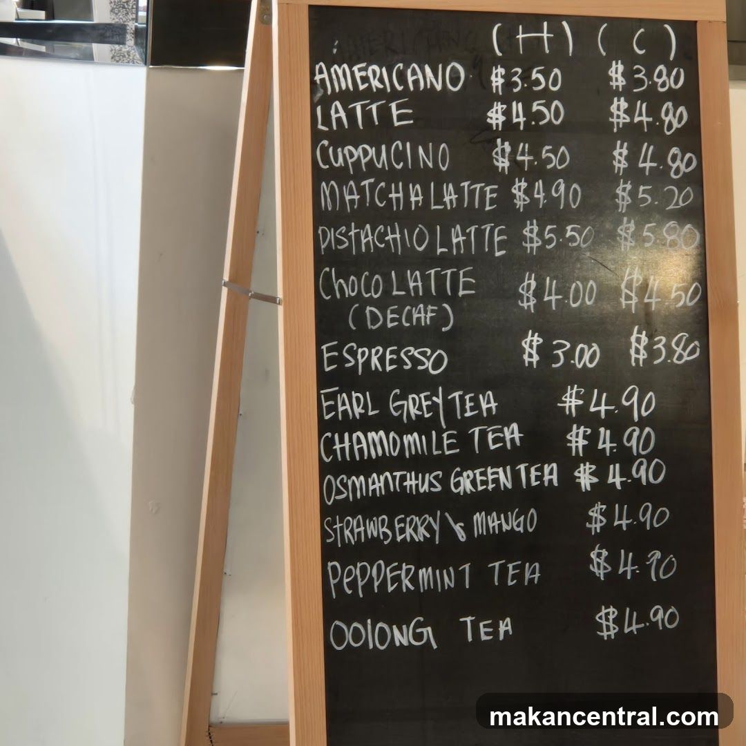 Coffee and Tea Menu