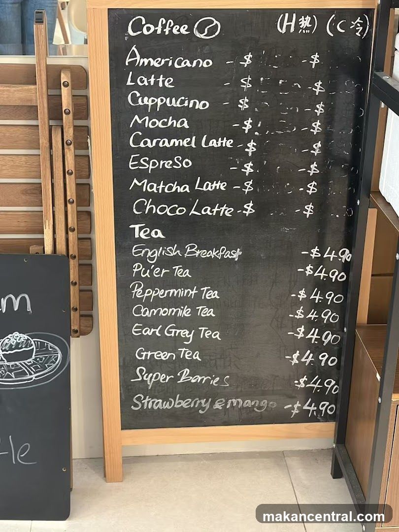 Coffee and Tea Menu