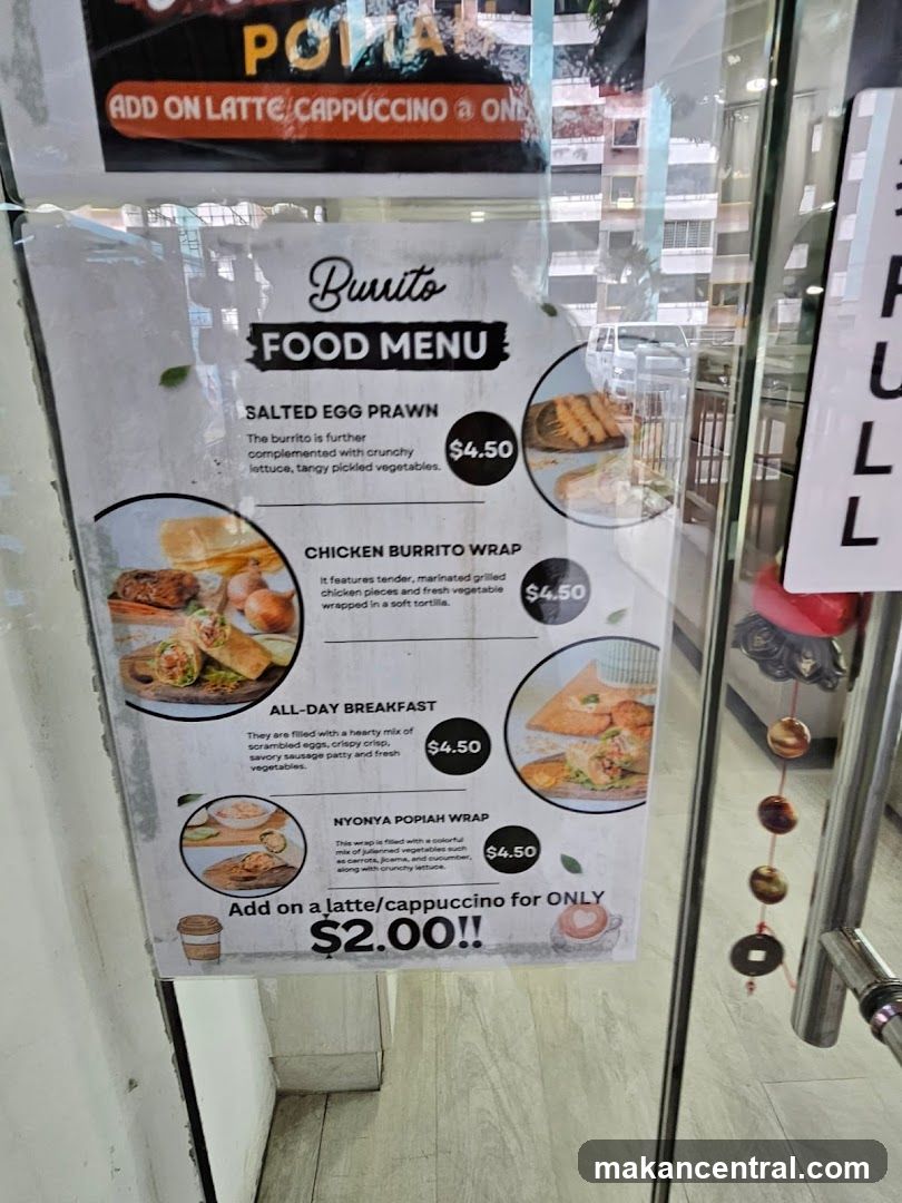 Burrito Food Menu