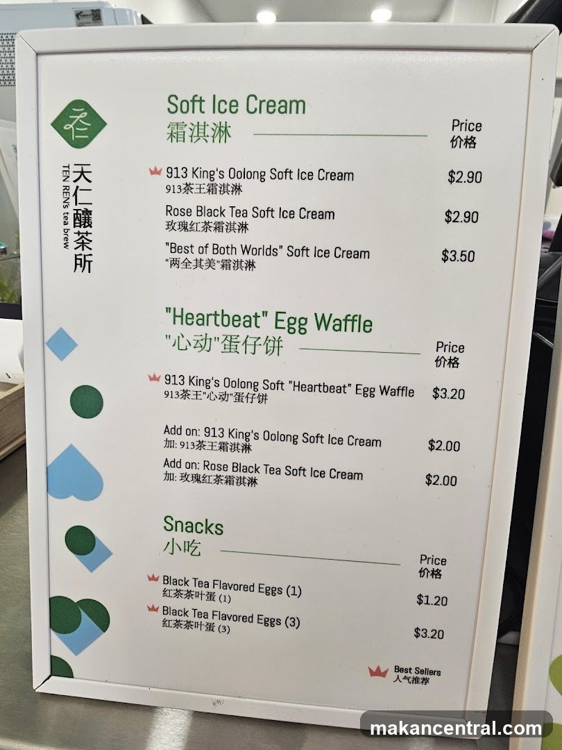 Ten Ren's Tea Brew Menu