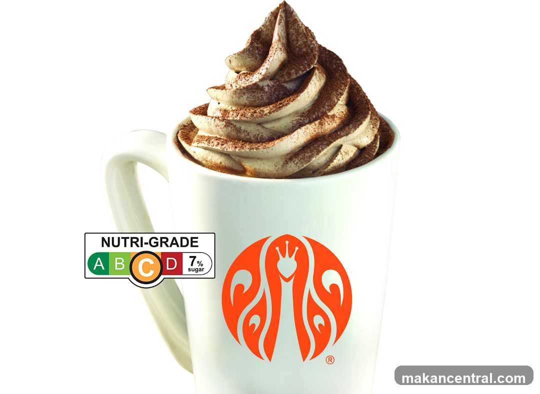 Whipped Drink with Nutri-Grade Label