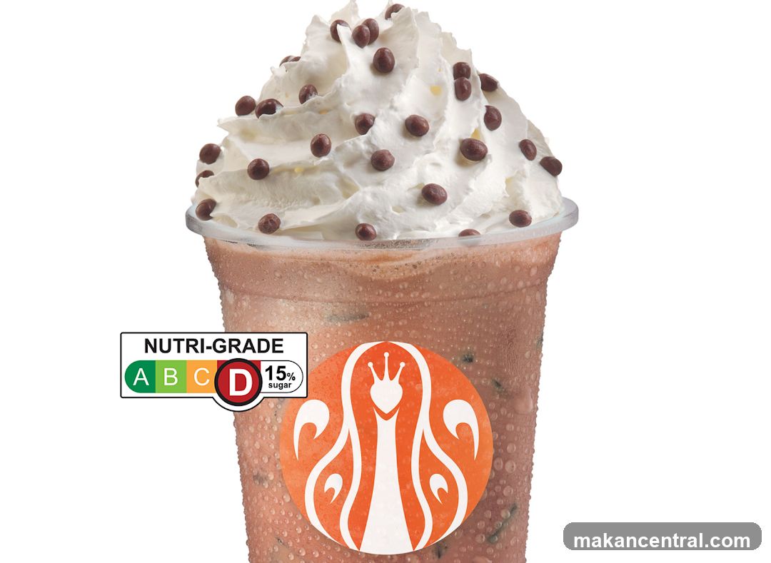 Chocolate Frappe with Whipped Cream and Chocolate Sprinkles