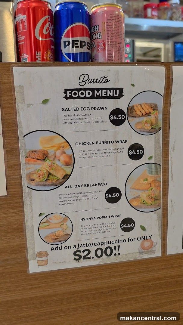 Burrito Food Menu