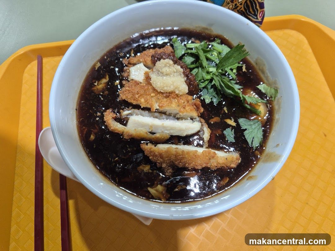 Bowl of Noodles with Fried Chicken