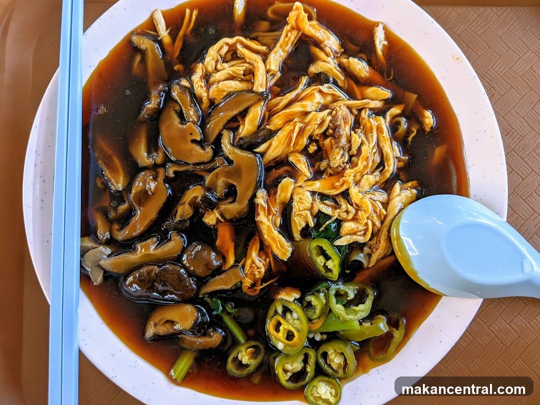 Noodle Soup with Chicken and Mushrooms