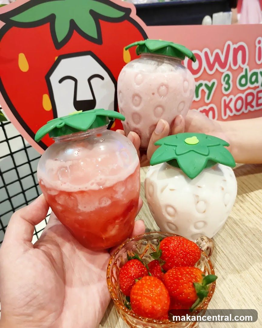 Strawberry Drinks and Fresh Strawberries