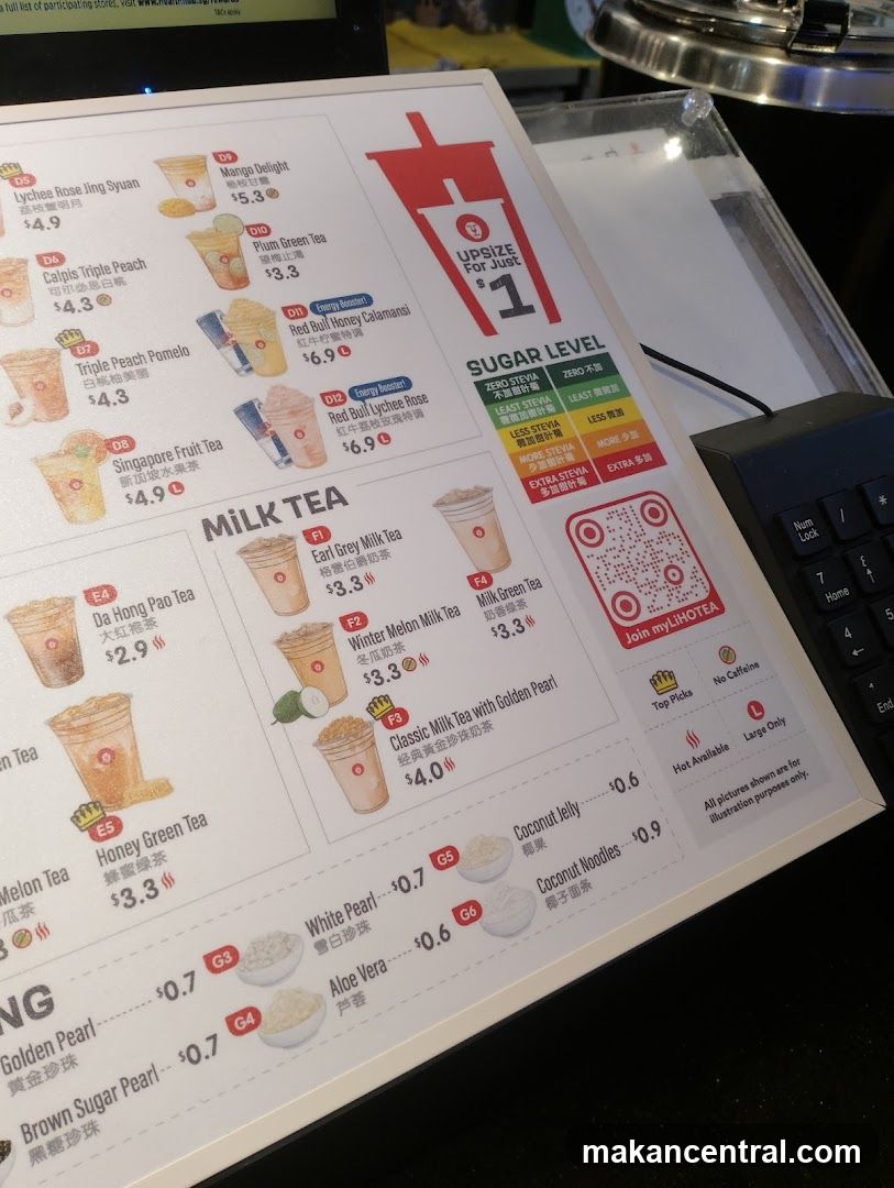 Li Ho Tea Menu
