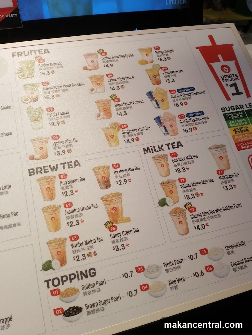 LIHU TEA Menu
