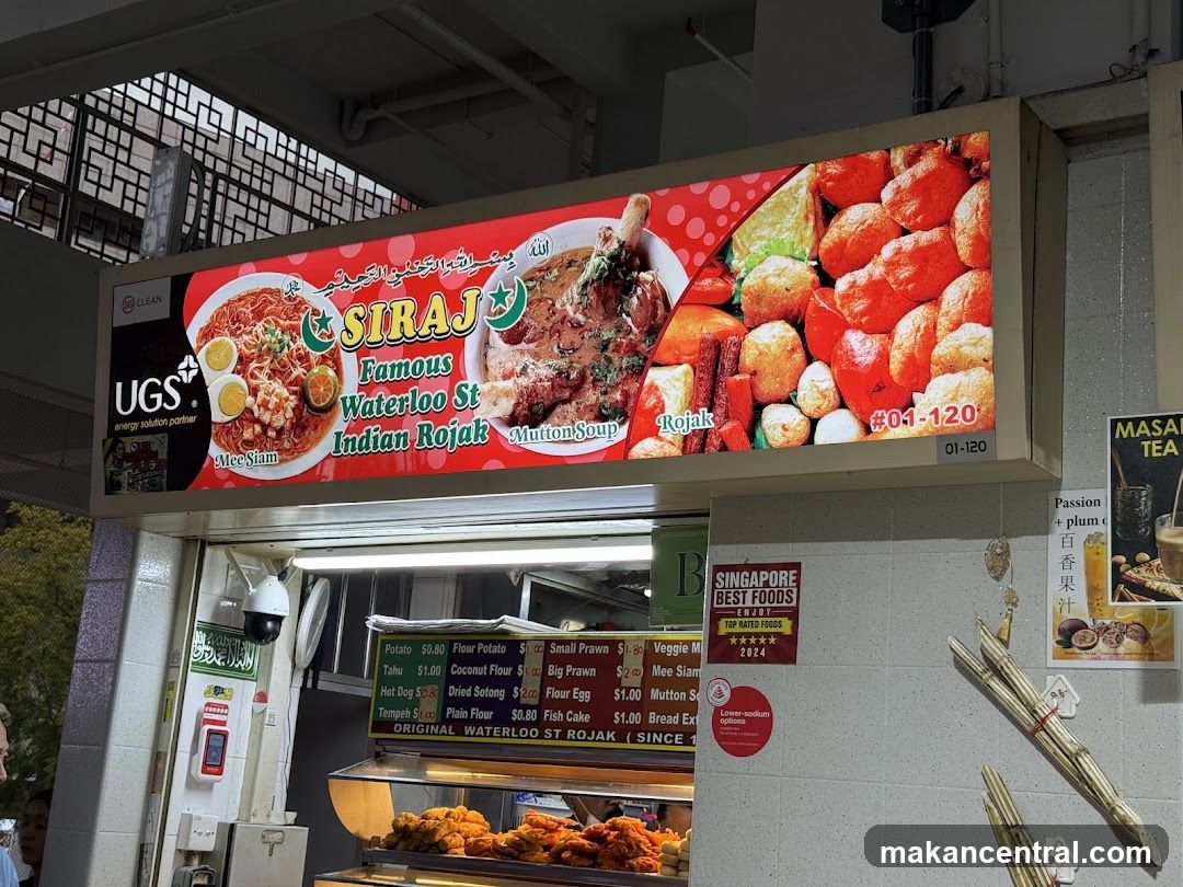 Food stall sign with menu