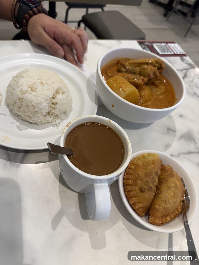 Curry Chicken with Rice and Coffee