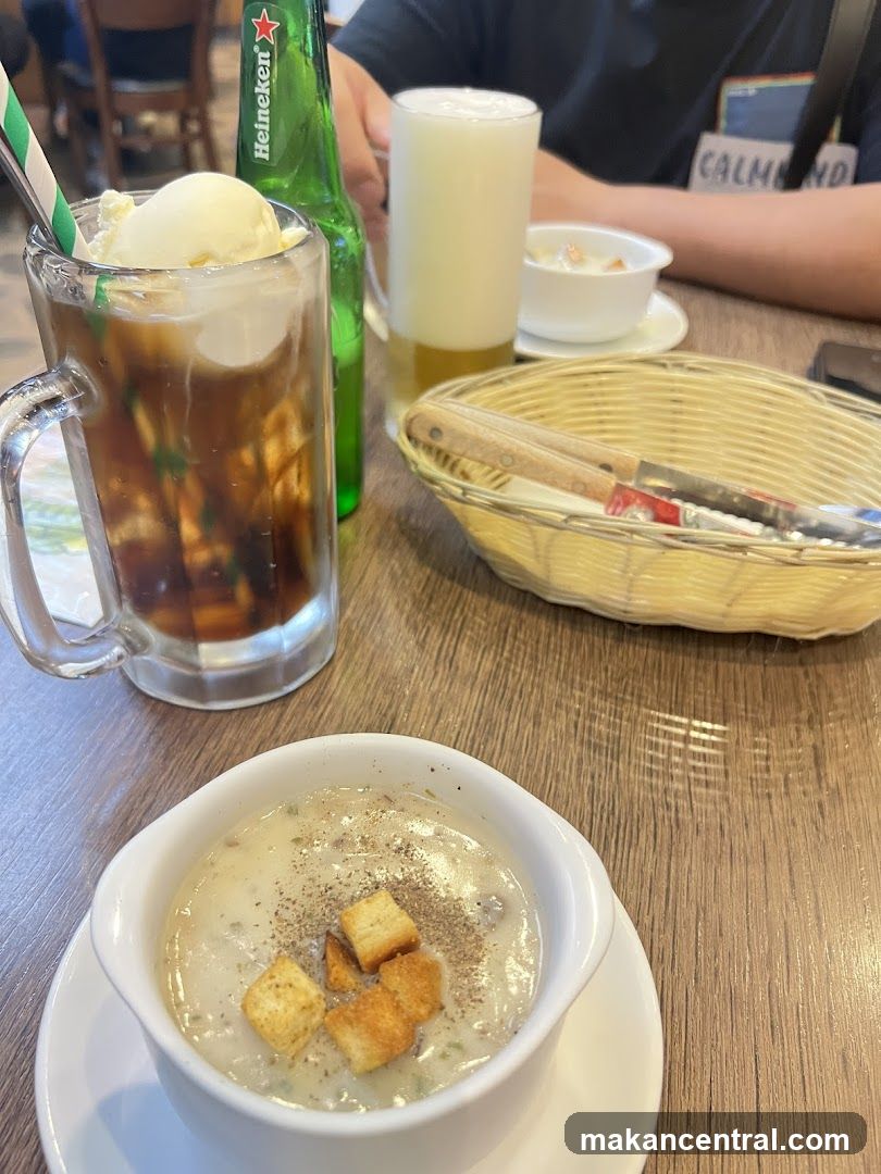 Table with Drinks and Soup