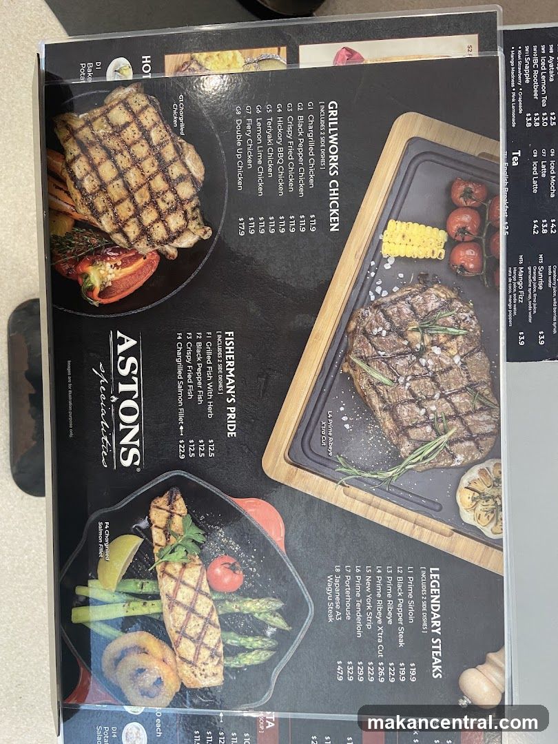 ASTONS Specialities Menu
