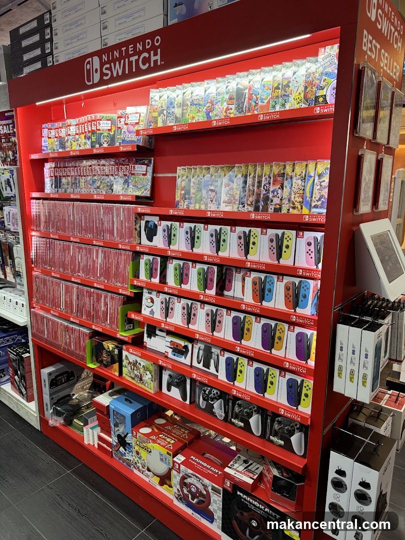 Nintendo Switch Games and Accessories Display