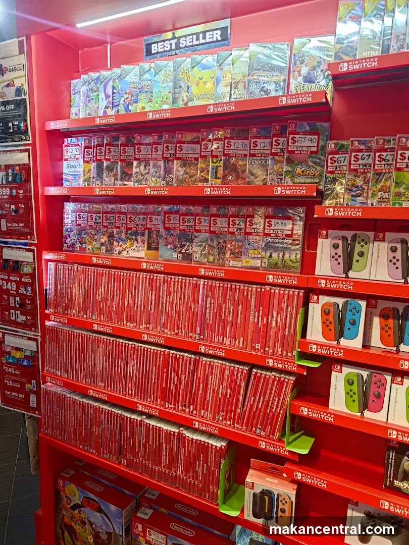 Nintendo Switch Games and Accessories Display