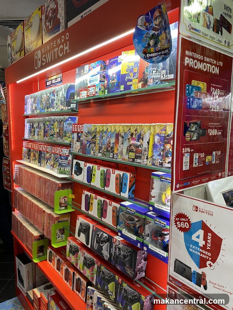 Nintendo Switch Games and Accessories Display