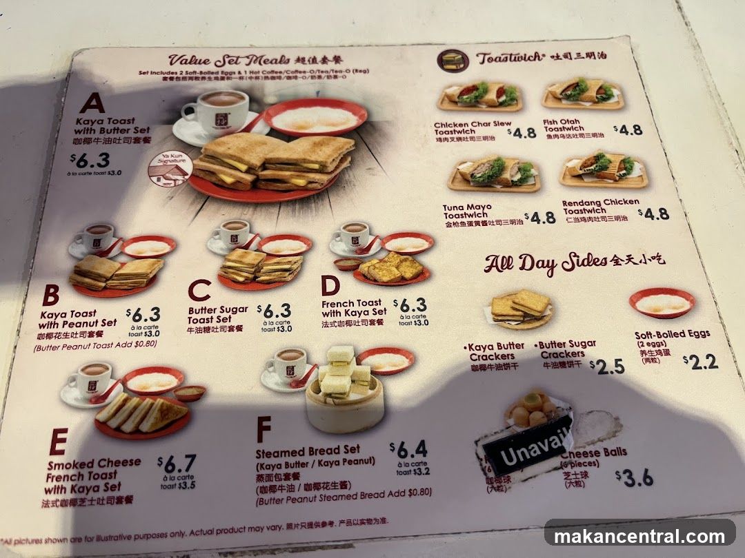 Value Set Meals & Toastwich