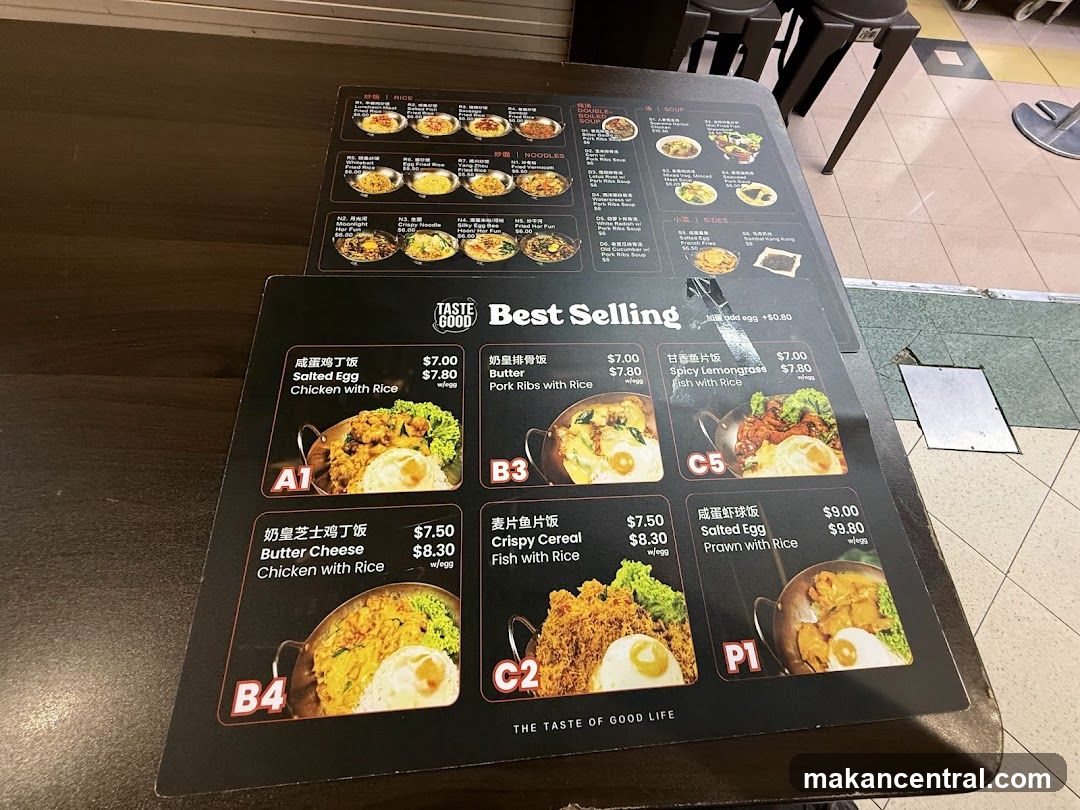 Taste Good Best Selling Menu