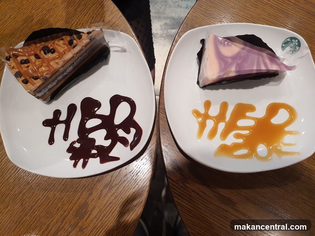 Desserts with Chocolate and Caramel Drizzle