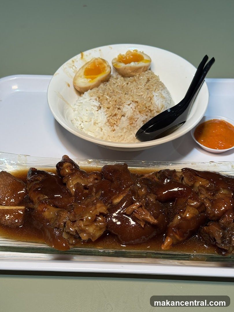 Braised Pork Knuckles with Rice and Egg