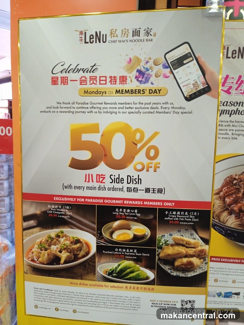 LeNu Chef Wai's Noodle Bar Members' Day Promotion