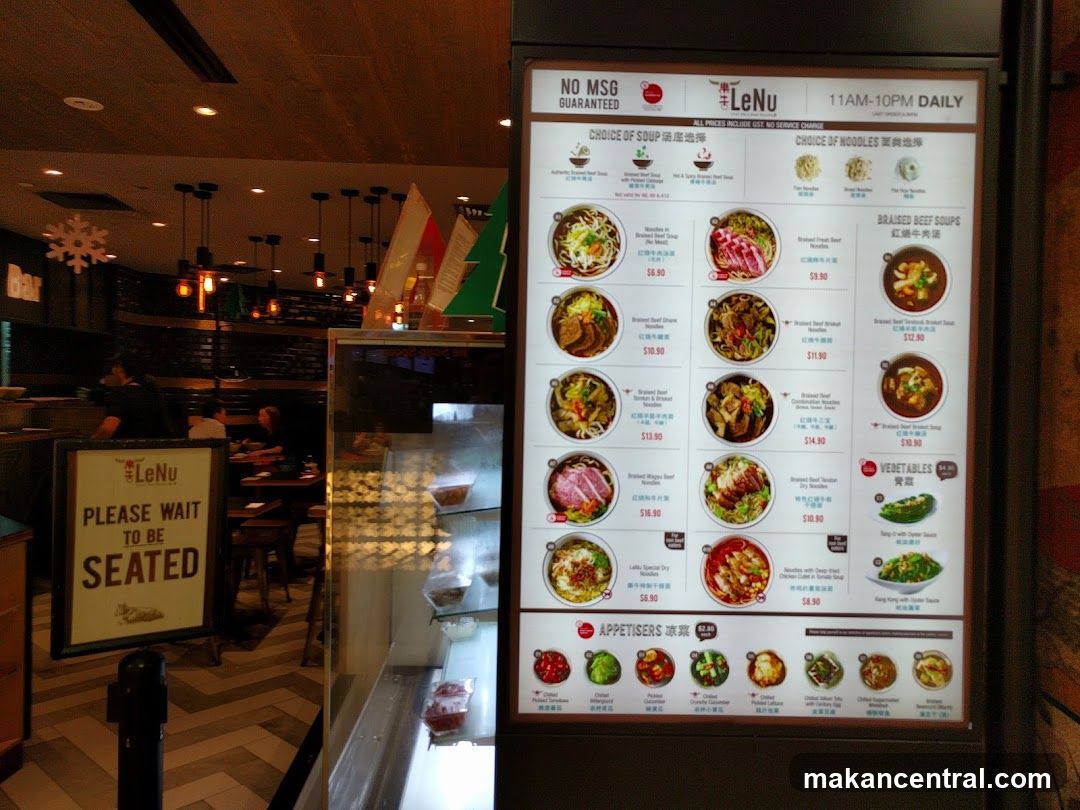 LeNu Menu