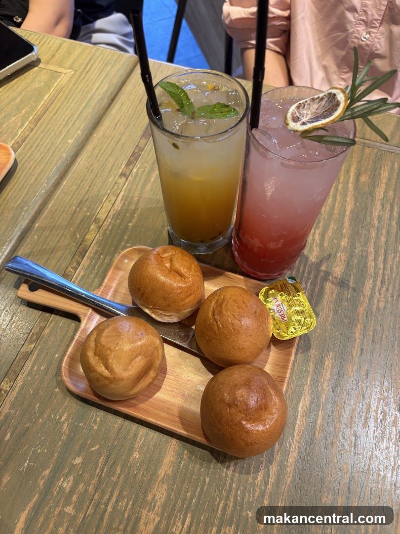 Bread Rolls and Drinks