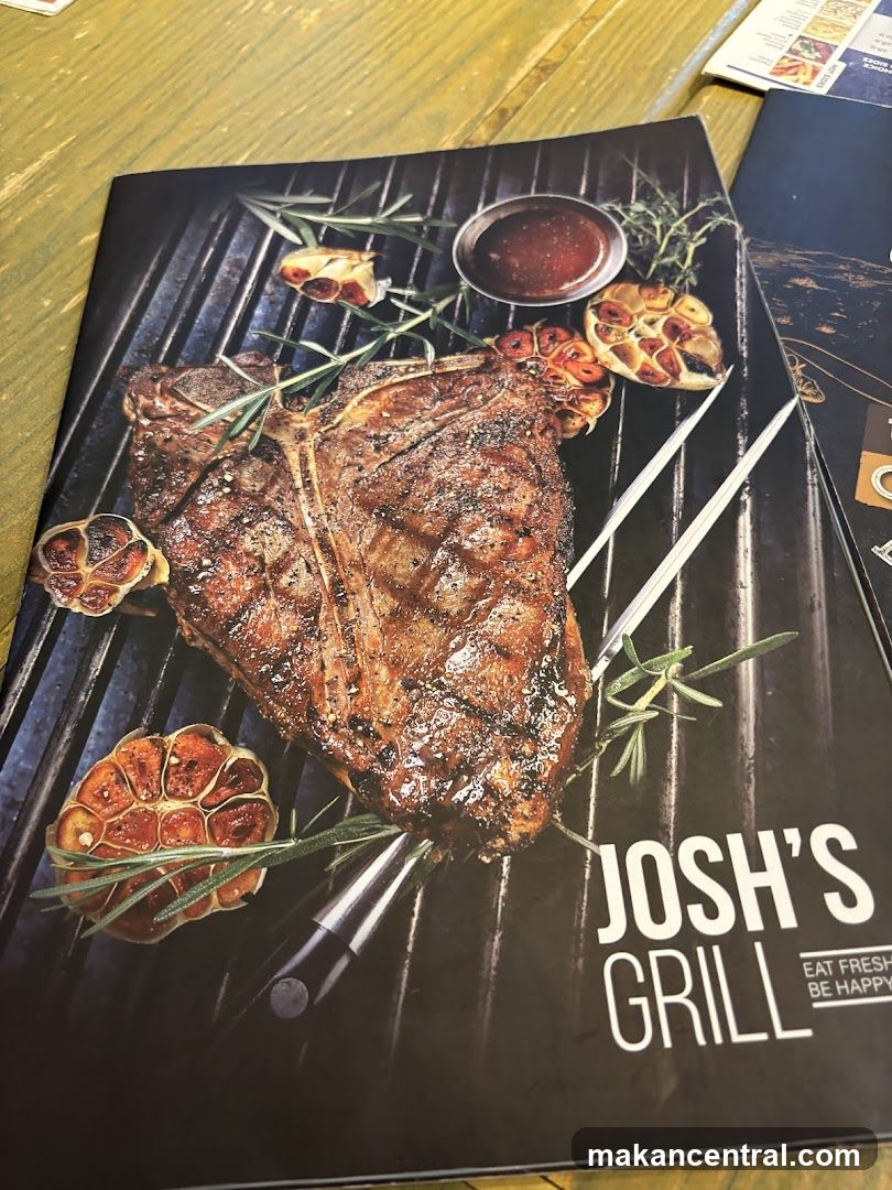 Josh's Grill Menu Cover