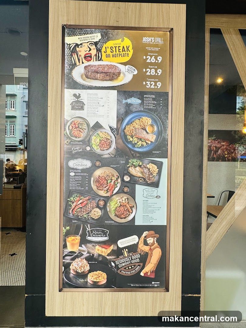 Josh's Grill Menu