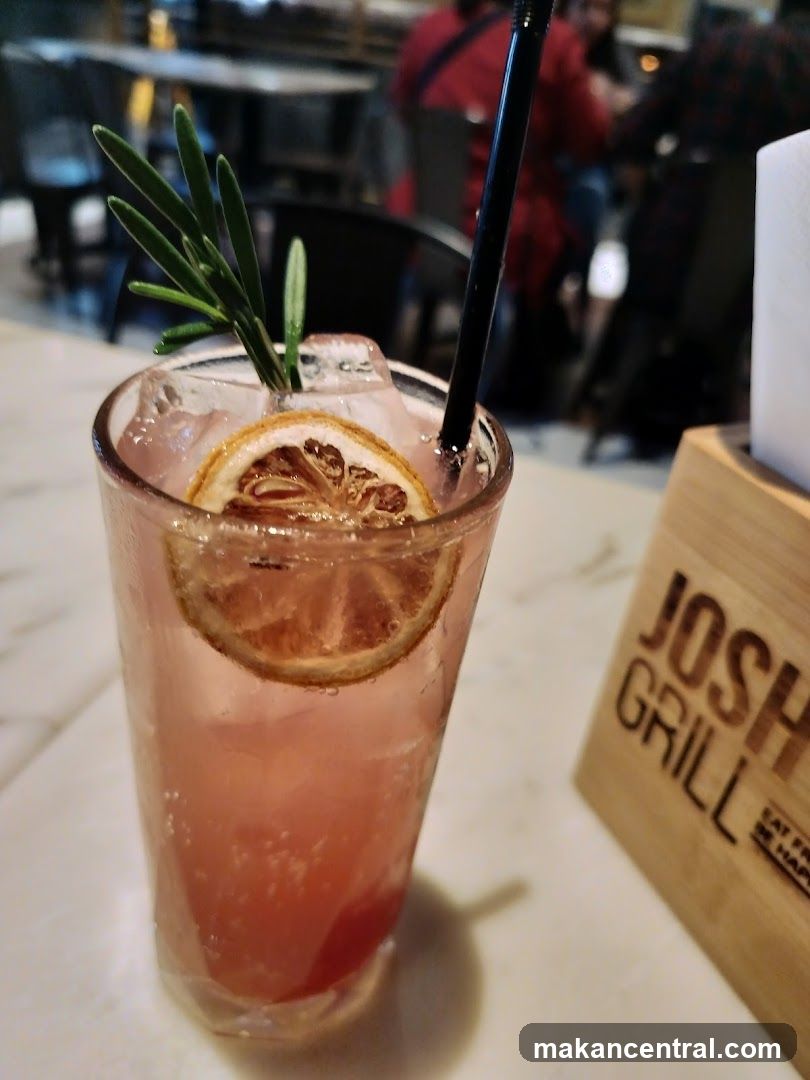 Pink Cocktail with Garnish