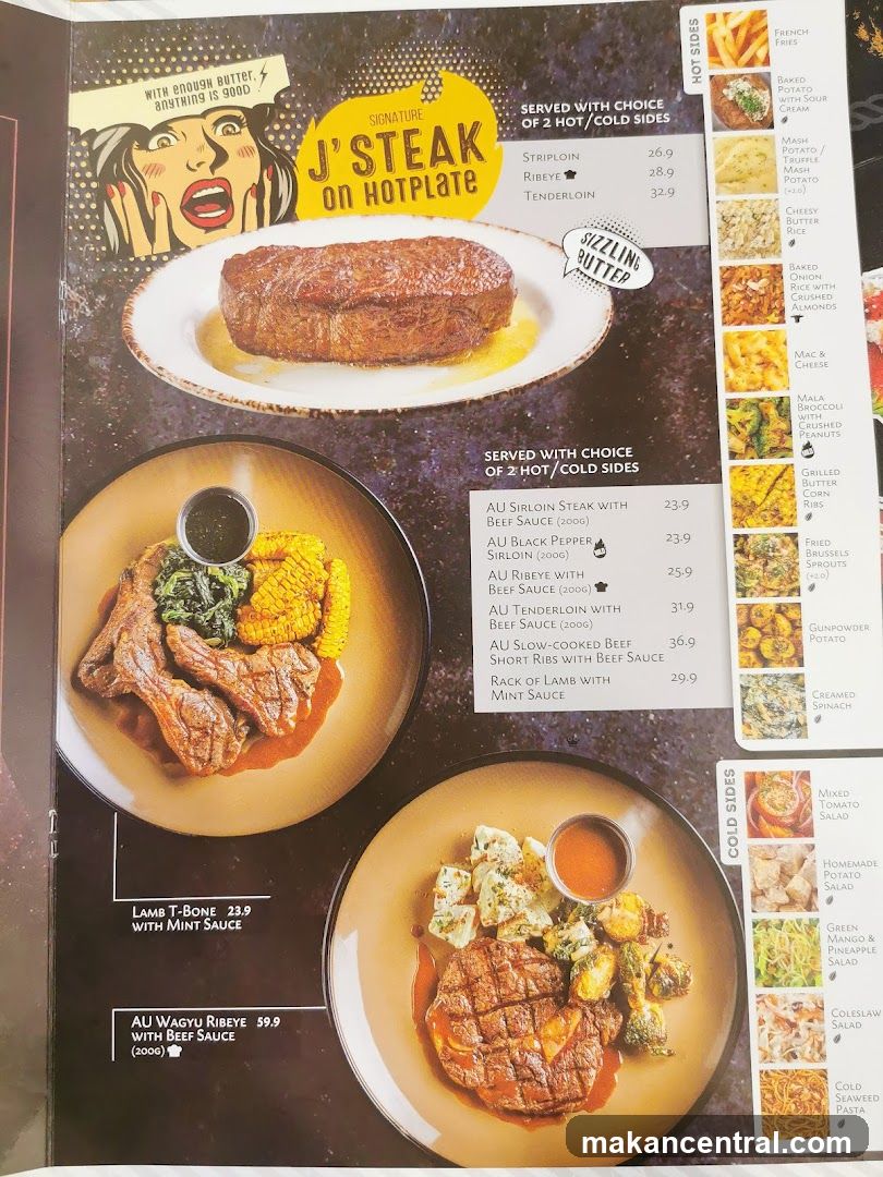 J' Steak on Hotplate