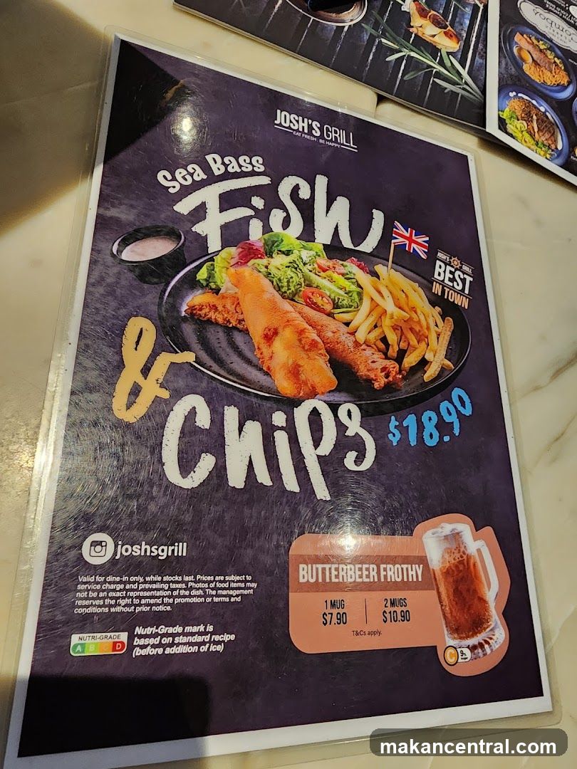 Josh's Grill Menu