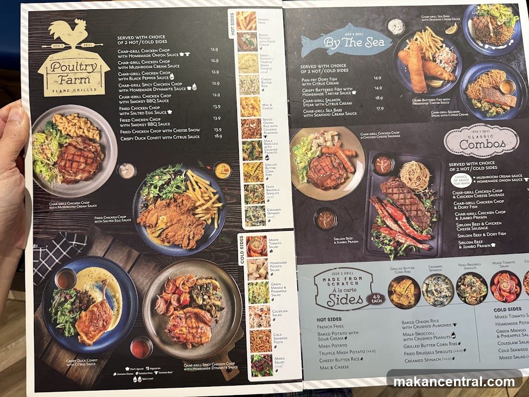 Josh's Grill Menu