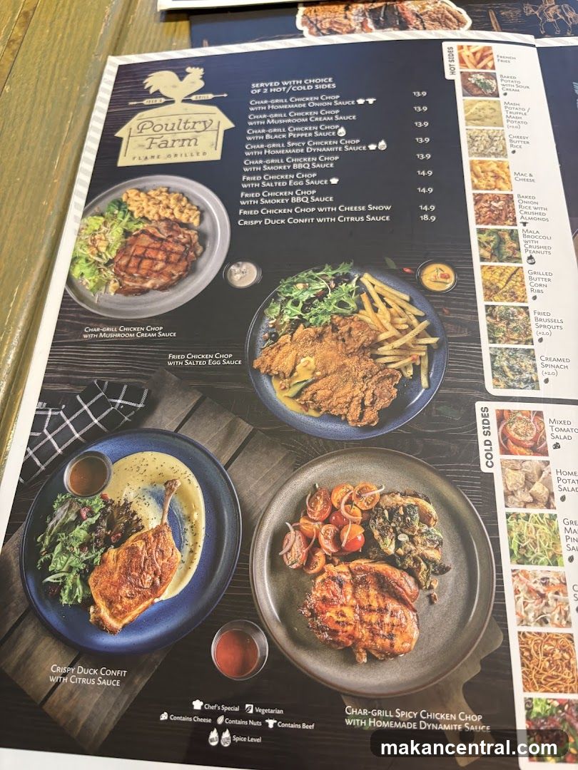 Poultry Farm Flame Grilled Menu