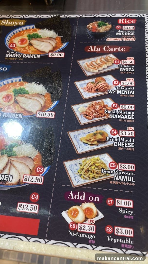 Ramen Menu