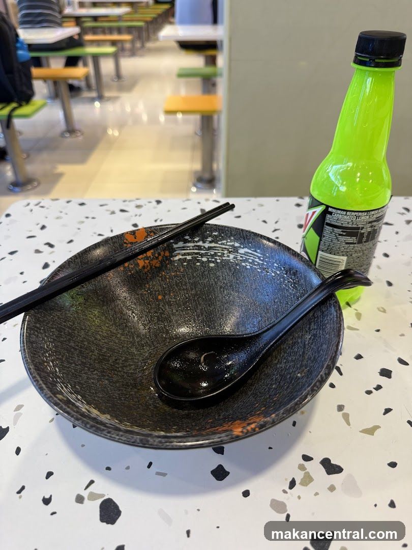 Empty Ramen Bowl and Drink