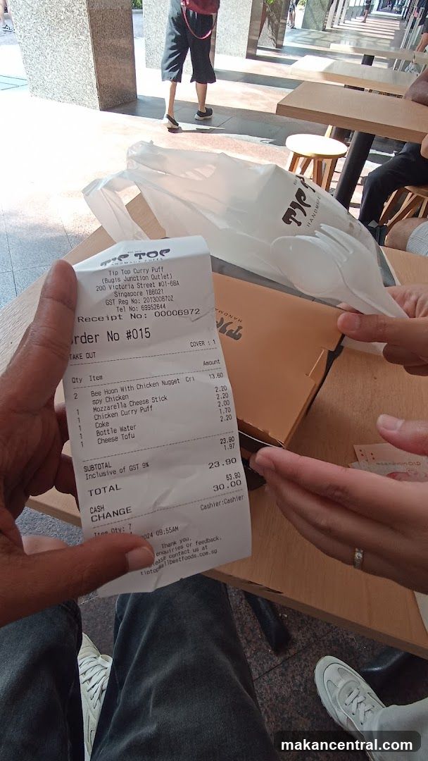 Receipt and Takeaway Bag