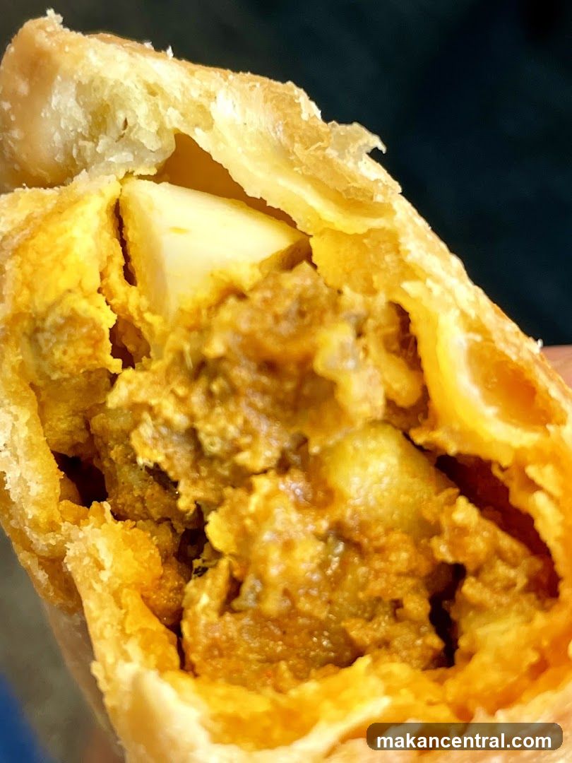Close-up of a savory pastry