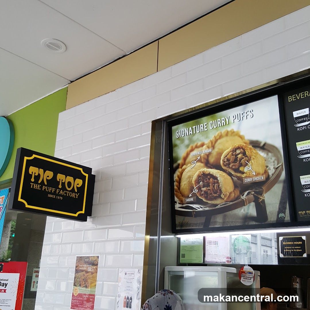 Tip Top The Puff Factory Menu