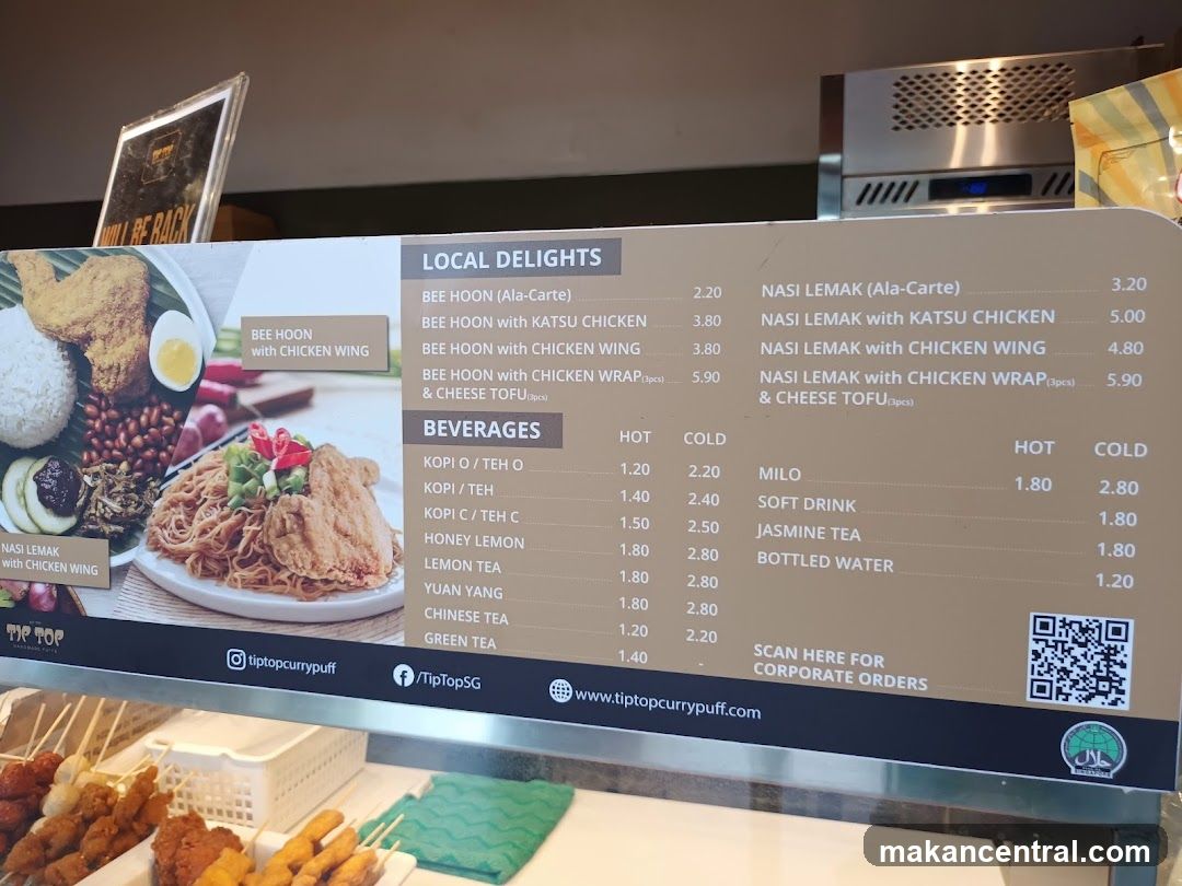 Tip Top Menu