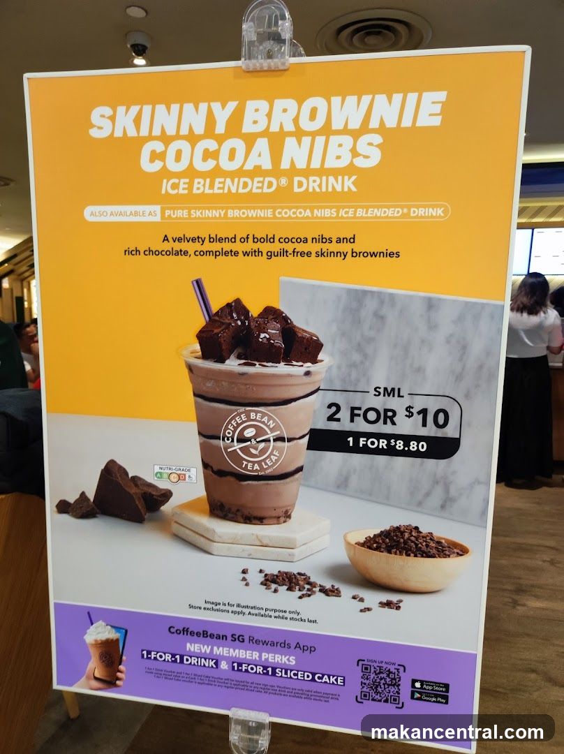 Skinny Brownie Cocoa Nibs Ice Blended Drink Promotion
